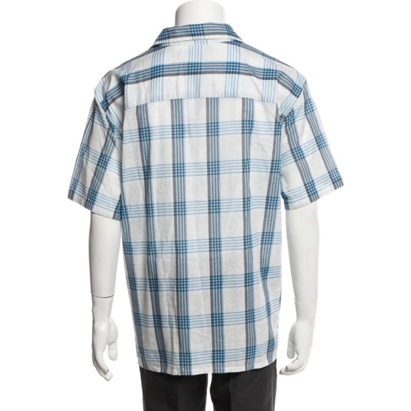 Outerknown Plaid  Short Sleeve button down shirt Size Medium - Picture 2 of 6
